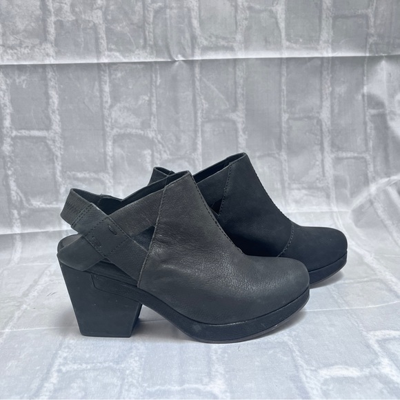 Eileen Fisher Black Suede Platform Slingbacks SZ 6.5 - Picture 3 of 7